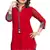 Red plain georgette short-kurtis