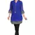 Blue plain georgette short-kurtis
