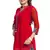 Red plain georgette short-kurtis