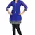 Blue plain georgette short-kurtis