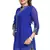 Blue plain georgette short-kurtis
