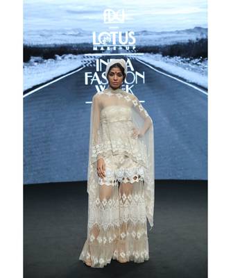 Heavy lace kurta and sharara set 1