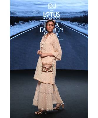 Peach sharara set 1