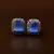 Rose Gold Plated Ice Blue Stone Embellished American Diamond Stud 216ED448