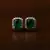 Rose Gold Plated Green Stone Embellished American Diamond Stud 216ED453