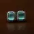 Rhodium Plated Mint Stone Embellished American Diamond Stud 216ED454