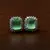 Rhodium Plated Parrot Stone Embellished American Diamond Stud 216ED455