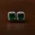 Rhodium Plated Green Stone Embellished American Diamond Stud 216ED460