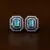 Rhodium Plated Ice Blue Stone Embellished American Diamond Stud 216ED478