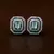 Rhodium Plated Mint Stone Embellished American Diamond Stud 216ED479