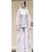 Short silver kurta and sharara set