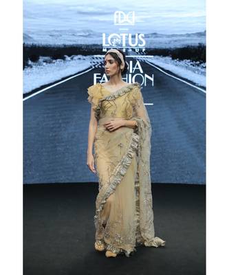 Zari embroidered saree 1
