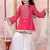 Pink embroidered cotton silk kids salwar suits