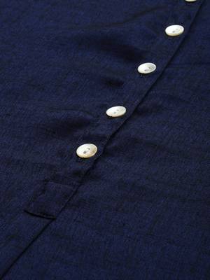 Blue plain viscose cotton-kurtis 4