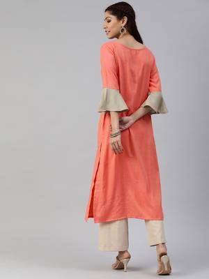 Multicolor plain viscose cotton-kurtis 3