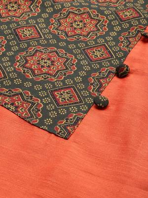 Peach plain cotton silk cotton-kurtis 4