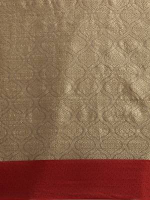 Sangam Prints Golden Handloom Silk Woven Work Traditional Saree 3