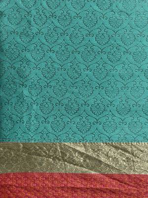 Sangam Prints Rama Green Handloom Silk Woven Work Traditional Saree 3