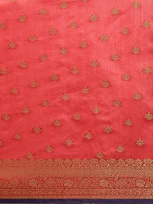 Sangam Prints Pink Handloom Silk Jacquard Traditional Saree 3