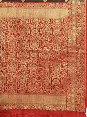 Sangam Prints Black Handloom Silk Jacquard Traditional Saree 4