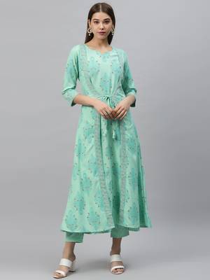 Blue printed rayon kurtas-and-kurtis 1