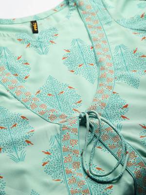 Blue printed rayon kurtas-and-kurtis 4
