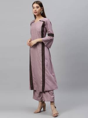 Purple printed crepe kurtas-and-kurtis 2