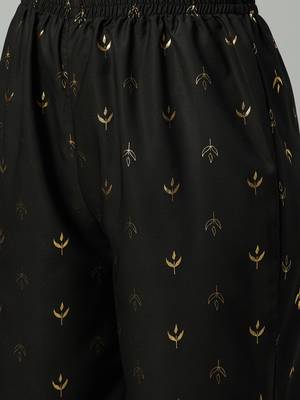 Black printed crepe kurtas-and-kurtis 5