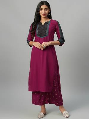 Pink printed crepe kurtas-and-kurtis 1