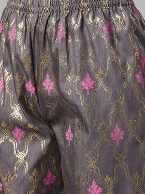 Pink printed art silk kurtas-and-kurtis 5