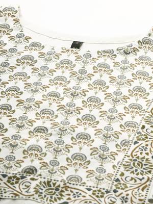 Off-white printed rayon kurtas-and-kurtis 4