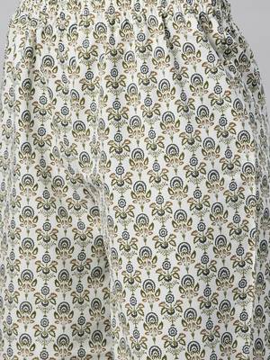 Off-white printed rayon kurtas-and-kurtis 5