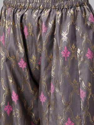 Pink printed art silk kurtas-and-kurtis 5