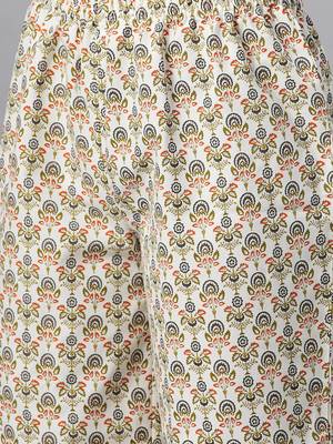 Off-white printed rayon kurtas-and-kurtis 5