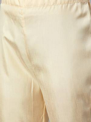 Cream printed art silk kurtas-and-kurtis 5