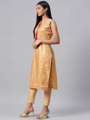 Chiku printed art silk kurtas-and-kurtis 2