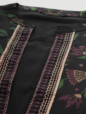 Black printed crepe kurtas-and-kurtis 4