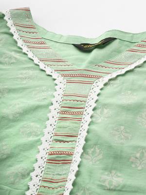 Green printed cotton kurtas-and-kurtis 4