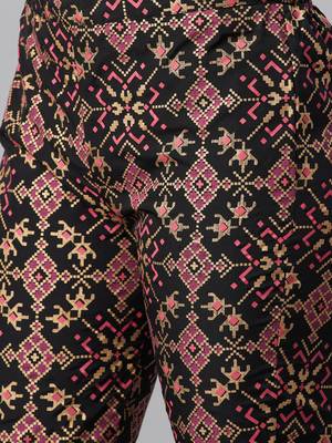 Black printed georgette kurtas-and-kurtis 5