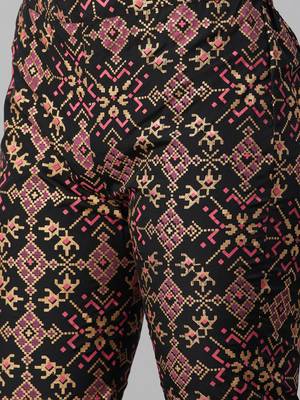 Black printed crepe kurtas-and-kurtis 5