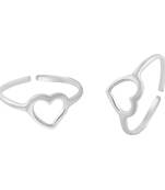Dedicate Heart Silver Toe Ring-TR93