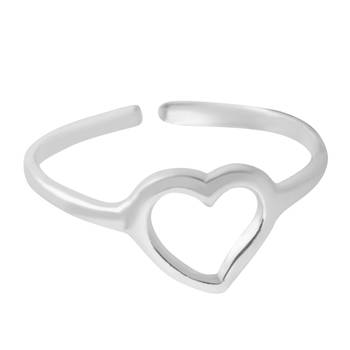 Dedicate Heart Silver Toe Ring-TR93 2