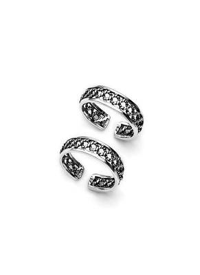 Classy Cutwork Silver Toe Ring-TR86 1