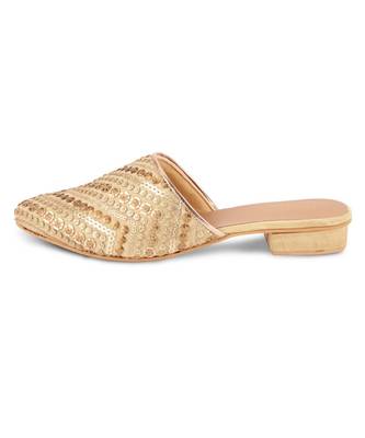 Golden Sequins mules 2