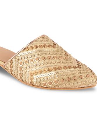 Golden Sequins mules 4