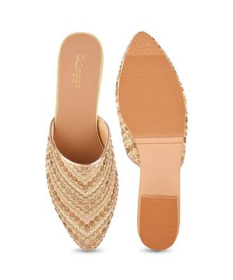 Golden Sequins mules 5
