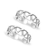 Pleasing Cutwork Silver Toe Ring-TR97