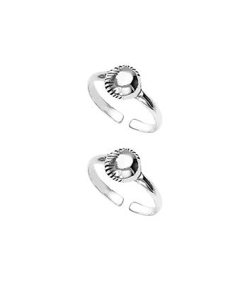 Classy Silver Casted Toe Ring-TR108 1