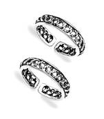 Antique Cutwork Silver Toe Ring-TR145