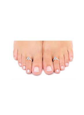 Adorable Zircon Silver Toe Ring-TR157 2